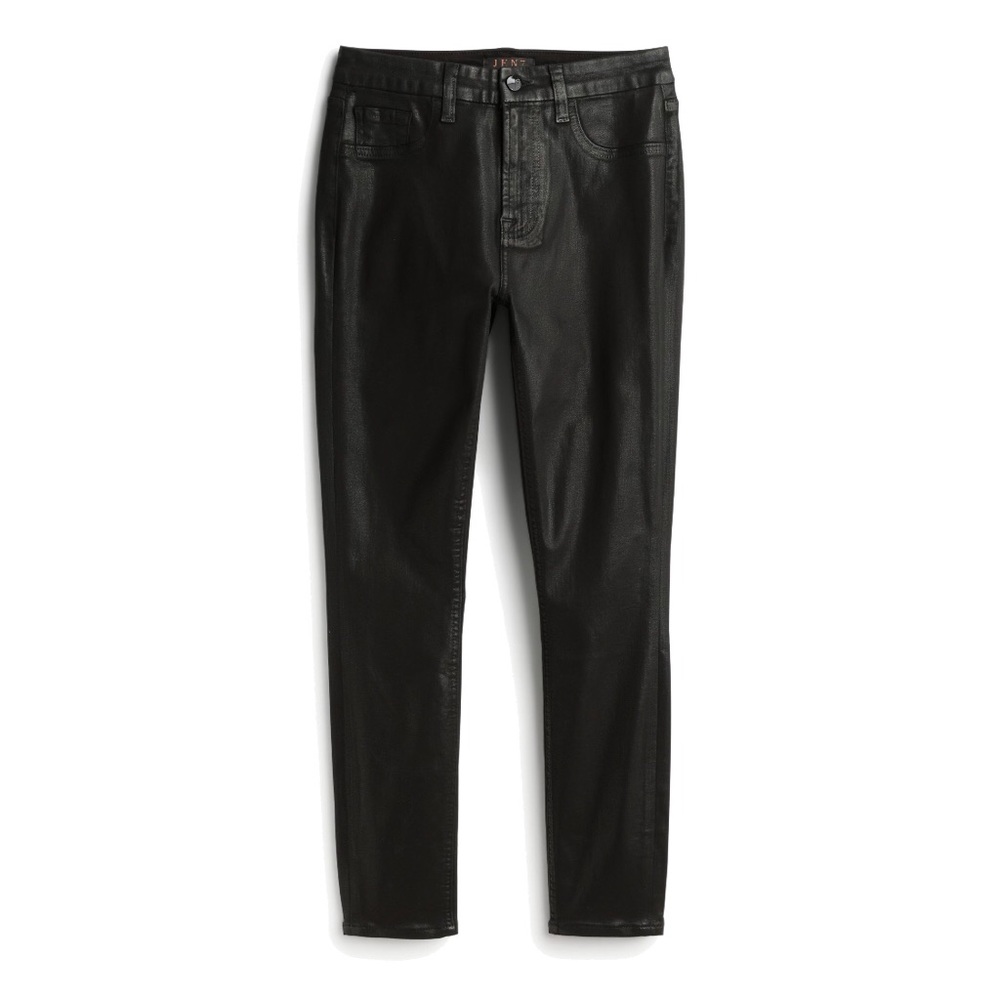 Coated ankle skinny jeans